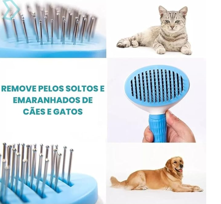 Escova Remove pelo para Gatos e Cachorros